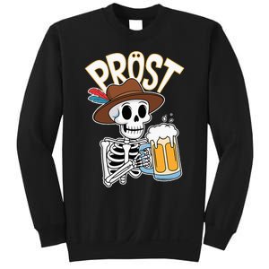 Prost Oktoberfest Halloween Skeleton Sweatshirt