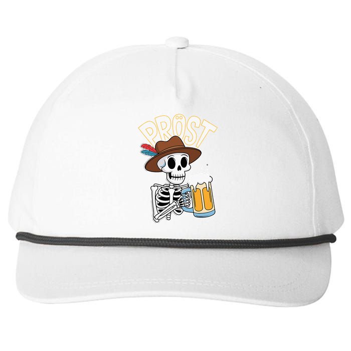 Prost Oktoberfest Halloween Skeleton Snapback Five-Panel Rope Hat