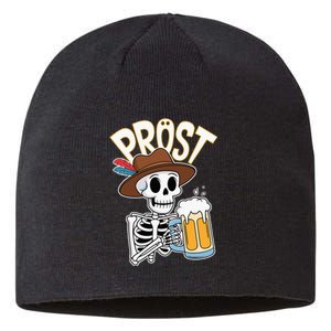 Prost Oktoberfest Halloween Skeleton Sustainable Beanie