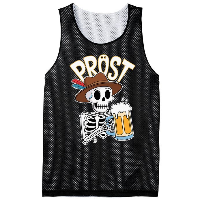 Prost Oktoberfest Halloween Skeleton Mesh Reversible Basketball Jersey Tank