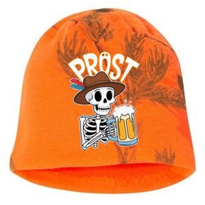 Prost Oktoberfest Halloween Skeleton Kati - Camo Knit Beanie