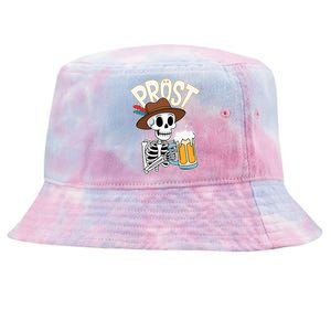 Prost Oktoberfest Halloween Skeleton Tie-Dyed Bucket Hat