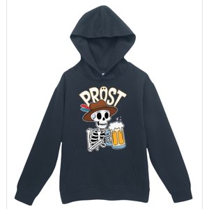 Prost Oktoberfest Halloween Skeleton Urban Pullover Hoodie