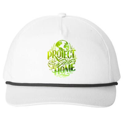 Protect Our Home Earth Day Save Our Planet Gift Snapback Five-Panel Rope Hat