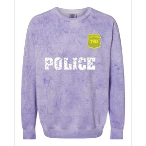 Police Officer Halloween Costume Colorblast Crewneck Sweatshirt