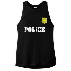 Police Officer Halloween Costume Ladies PosiCharge Tri-Blend Wicking Tank