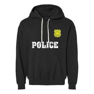 Police Officer Halloween Costume Garment-Dyed Fleece Hoodie