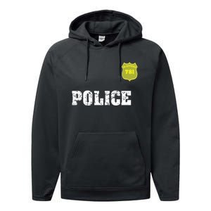 Police Officer Halloween Costume Performance Fleece Hoodie