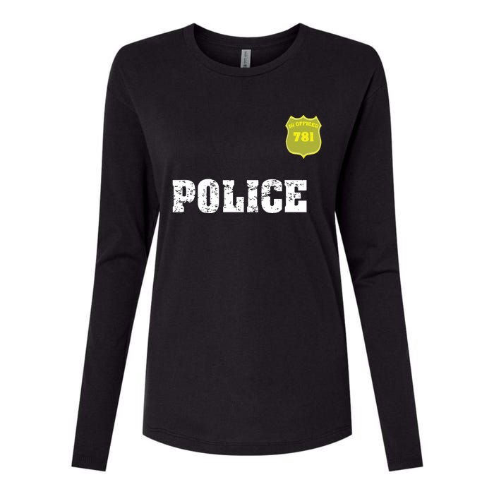 Police Officer Halloween Costume Womens Cotton Relaxed Long Sleeve T-Shirt