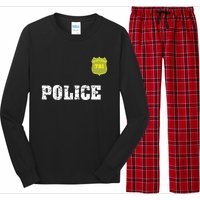 Police Officer Halloween Costume Long Sleeve Pajama Set