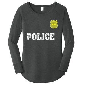 Police Officer Halloween Costume Women's Perfect Tri Tunic Long Sleeve Shirt