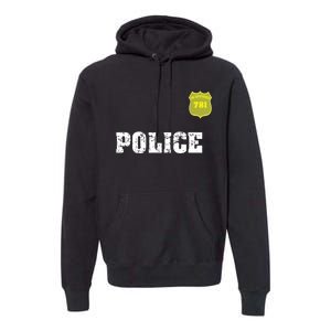 Police Officer Halloween Costume Premium Hoodie