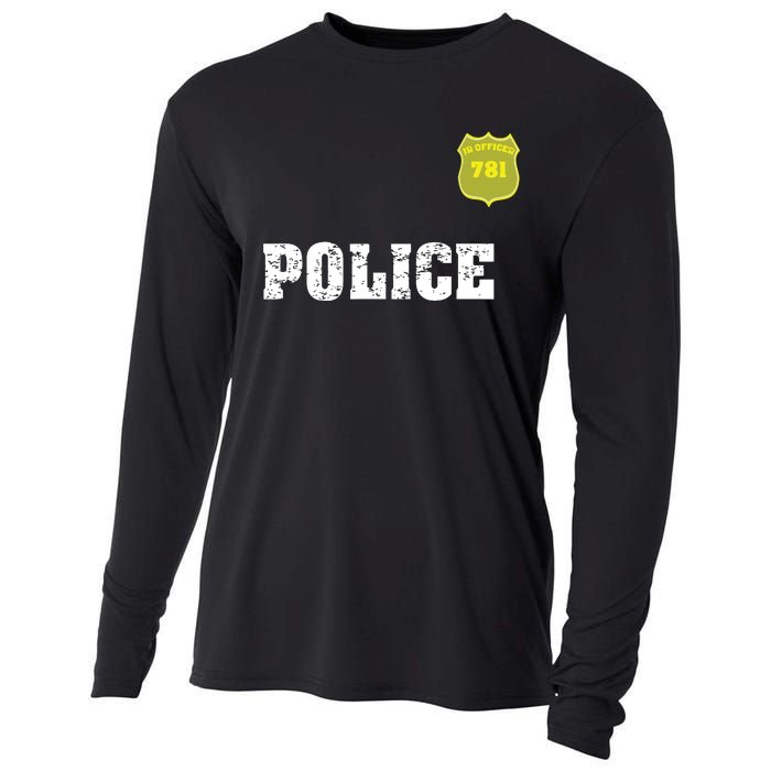 Police Officer Halloween Costume Cooling Performance Long Sleeve Crew