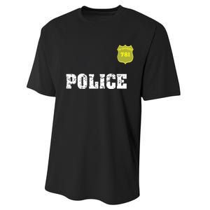 Police Officer Halloween Costume Performance Sprint T-Shirt