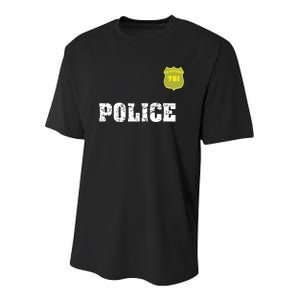 Police Officer Halloween Costume Youth Performance Sprint T-Shirt