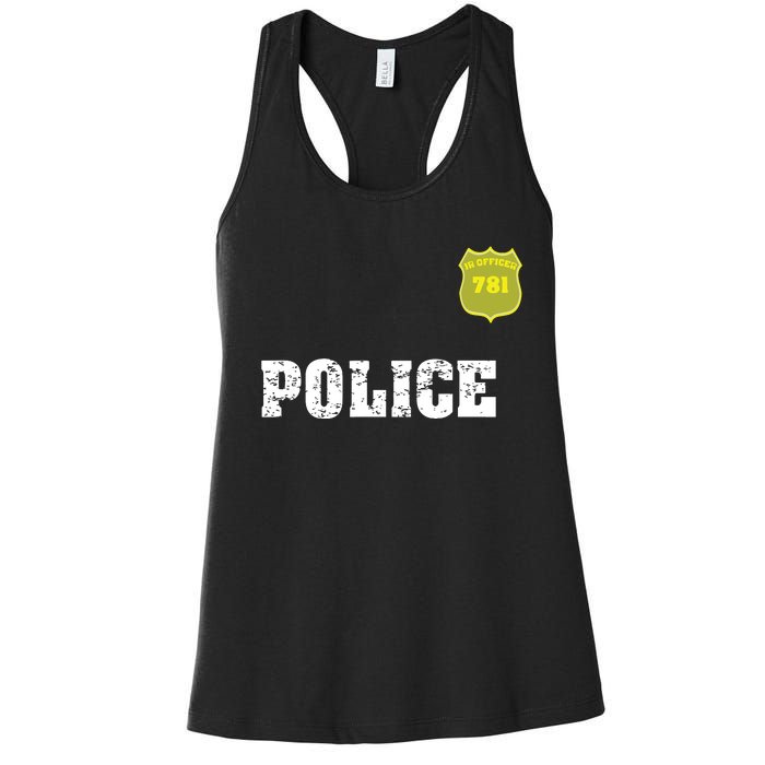 Police Officer Halloween Costume Women's Racerback Tank