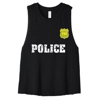 Police Officer Halloween Costume Women's Racerback Cropped Tank