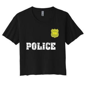 Police Officer Halloween Costume Women's Crop Top Tee