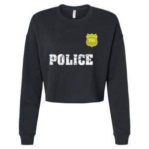 Police Officer Halloween Costume Cropped Pullover Crew