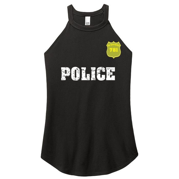 Police Officer Halloween Costume Women's Perfect Tri Rocker Tank