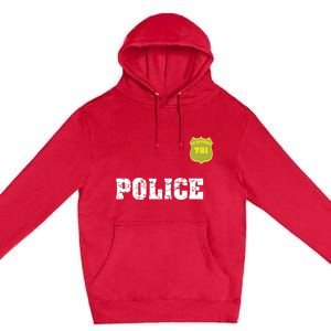 Police Officer Halloween Costume Premium Pullover Hoodie