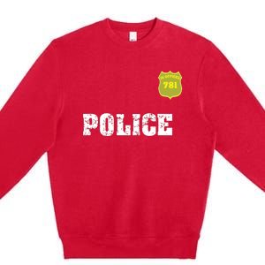 Police Officer Halloween Costume Premium Crewneck Sweatshirt