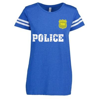 Police Officer Halloween Costume Enza Ladies Jersey Football T-Shirt