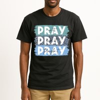 Pray On It Pray Over It Pray Through It Leopard Christian Tall T-Shirt