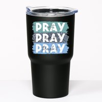 Pray On It Pray Over It Pray Through It Leopard Christian Tumbler