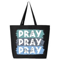 Pray On It Pray Over It Pray Through It Leopard Christian 25L Jumbo Tote