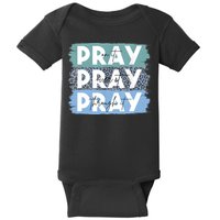 Pray On It Pray Over It Pray Through It Leopard Christian Baby Bodysuit