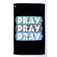 Pray On It Pray Over It Pray Through It Leopard Christian Golf Towel