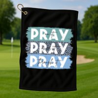 Pray On It Pray Over It Pray Through It Leopard Christian Golf Towel