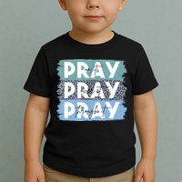 Pray On It Pray Over It Pray Through It Leopard Christian Toddler T-Shirt