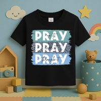 Pray On It Pray Over It Pray Through It Leopard Christian Toddler T-Shirt