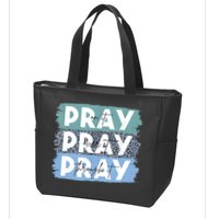 Pray On It Pray Over It Pray Through It Leopard Christian Zip Tote Bag