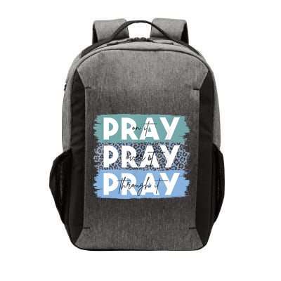 Pray On It Pray Over It Pray Through It Leopard Christian Vector Backpack