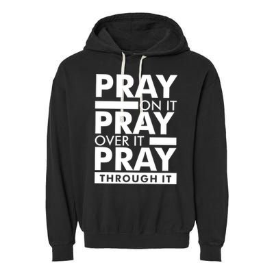 Pray On It Garment-Dyed Fleece Hoodie