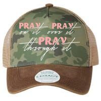 Pray On It Pray Over It Pray Through It Christian Jesus Legacy Tie Dye Trucker Hat