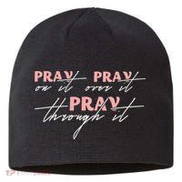 Pray On It Pray Over It Pray Through It Christian Jesus Sustainable Beanie