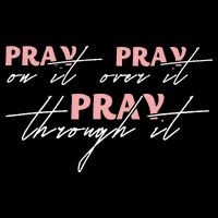 Pray On It Pray Over It Pray Through It Christian Jesus 16 in Basic Backpack