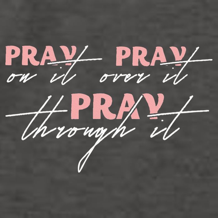 Pray On It Pray Over It Pray Through It Christian Jesus Vector Backpack