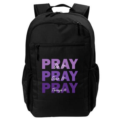 Pray On It Pray Over It Pray Through It Christian Faith Backpack