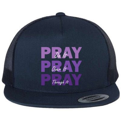Pray On It Pray Over It Pray Through It Christian Faith Flatbill Hat