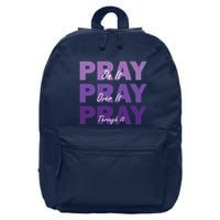 Pray On It Pray Over It Pray Through It Christian Faith 16 in Basic Backpack