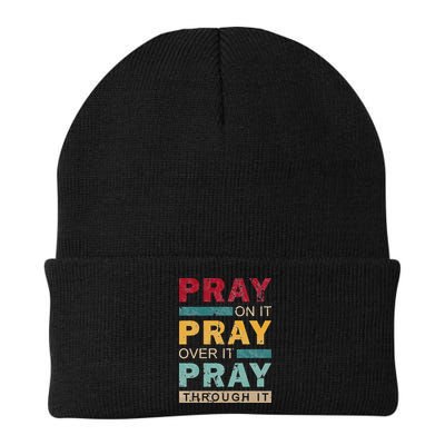 Pray On It Pray Over It Pray Through It Jesus Vintage Beanie