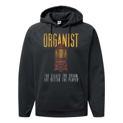 Pipe Organ Instrument Player Organist The Bigger The Organ Performance Fleece Hoodie