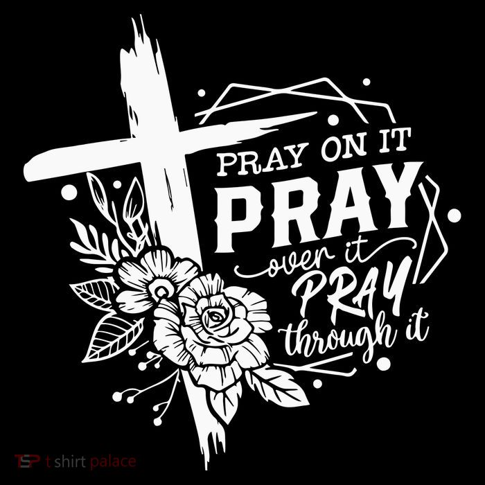 Pray On It Pray Over It Pray Through It Drawstring Bag