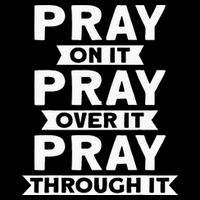 Pray On It Pray Over It Pray Through It Christian Short Acrylic Beanie