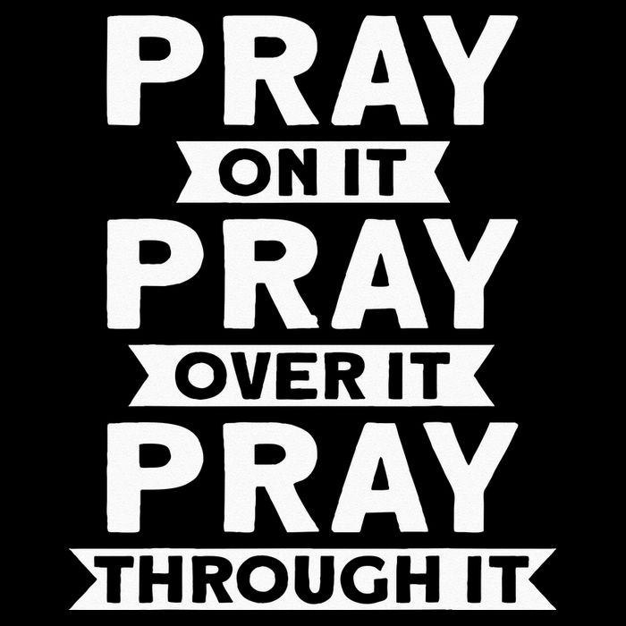 Pray On It Pray Over It Pray Through It Christian Short Acrylic Beanie